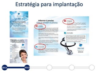 Estratégia para implantação
2011 2012
 