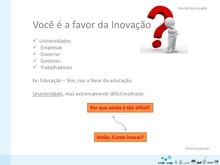 Apresentacoes gestao da inovacao