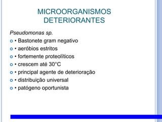 CONTAMINAÇÕES alimentares de origem bacteriana:Bacilluscereus• Bacilo G+ esporulado, aerob.• Terra, pó, sujeira• 28 - 35ºc ; ph 6,0 - 7,0• Cereais e vegetais• Poeira, alimento (arroz)• Toxina alimento /intestino• Vômito ( gastroenterite emética), diarréia (gastroenteritediarreica)• Esporo resistente ao cozimentoEsta espécie apresenta células em forma de bastonetes, móveis, esporulados, Gram positivos e anaeróbios facultativos. Produz tanto uma enterotoxina, como uma exotoxina, dependendo da estirpe. A enterotoxina é de natureza protéica, termolábel, podendo ser destruída a uma temperatura de 60º C durante 20 minutos, enquanto a exotoxina é de natureza peptídica, termorresistente, exigindo para ser destruída uma temperatura de 126º C durante 90 minutos. Os seus habitats preferenciais são o ar, o solo, águas e diferentes alimentos de origem vegetal (cereais), lacticínios e produtos cárneos. Os principais tipos de sintomas caracterizam-se pelo aparecimento de vômitos, diarréias e dores abdominais. Os sintomas aparecem entre 1 a 5 horas após a ingestão do alimento contaminado.