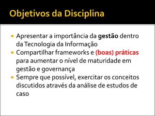  Simplificando...
MF = N1 + N2
2
Nota 1 (de 0 a 10 pontos)
Atividades parciais (prova individual
e outras atividades em sala de aula)
PROVA PARCIAL: Dia 1º de outubro (a data
pode mudar)
 