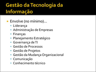 Análise do artigo TI já não importa
 