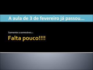 Subseção III – Avaliação do Rendimento Escolar nos Cursos Semestrais
 Art.63. O aproveitamento escolar será aferido por duas notas: Nota 1 (N1) e Nota 2 (N2).
 Paragrafo único: A Nota 1 (N1) será obrigatoriamente composta de no mínimo dois
instrumentos diferentes de avaliação, sendo um deles obrigatoriamente, uma prova
individual (P1). A Nota 2 (N2) será resultado de uma prova escrita e individual (P2).
 Art.64. As notas serão expressas em números inteiros, de zero a dez.
 Art.65. A média final (MF) é a média ponderada entre as duas notas, segundo a fórmula:
N1 + N2
2
 Art.66. O Calendário Escolar estabelecerá um período destinado ao lançamento da Nota 1
(N1) e do período da realização da prova dois (N 2).
 Art.67. Não haverá segunda chamada nem prova substitutiva.
 