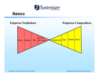 Básico

  Empresa Vendedora                                     Empresa Compradora



                                Gestor
               Diret. Admin Ops de contas     Comprador Ops Admin Diret.




© Professor José Francisco Vieira de Campos                Gestão de Clientes Chaves (Key Accounts)
 