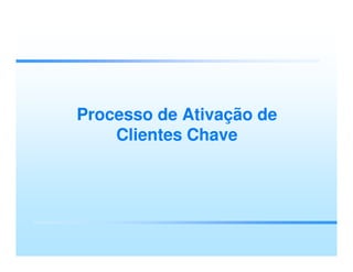 Processo de Ativação de
    Clientes Chave
 