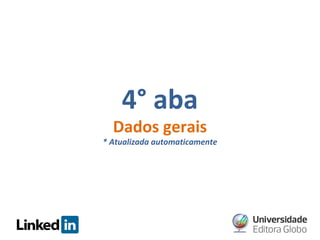 4° aba

Dados gerais

* Atualizada automaticamente

 