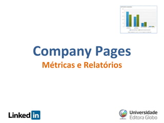 Company Pages
Métricas e Relatórios

 