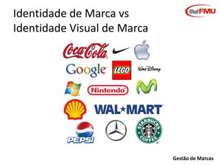 Identidade de Marca vs
Identidade Visual de Marca

Gestão de Marcas

 