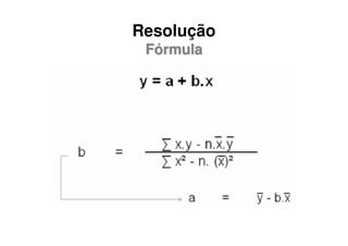 Resolução
 Fórmula
 