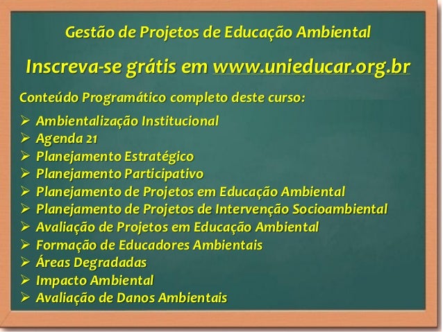 Curso de educacao ambiental