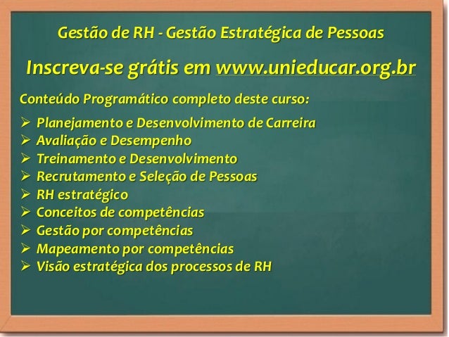 Gestao de pessoas curso