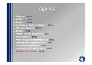 FIM



A G4F agradece a participação de todos!




                   Por Fernando Palma
                   fernando.palma@g4f.com.br
                   71 8837-0007
 