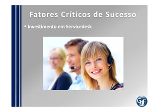 Fatores Críticos de Sucesso
Liderança do Projeto
Ferramenta
Maturidade em Gestão de Projetos
Implementação em Ondas
   Não é necessário implementar todos os processos
   Existem processos que não devem ser implementados
 simultaneamente
Uso de Quick Wins
  Motivação
 