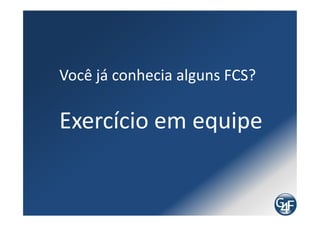 Agenda
Objetivo 08:25
A G4f       08:30
Escopo      08:35
Roadmap de Implementação 08:55
Plano de Trabalho 09:00
Equipe 09:25
Fatores Críticos de Sucesso 09:35
Ferramentas 10:05
Metodologia de Implementação 10:20
Estratégia de Implementação 14:50
Guia de Implementação 14:35
Implementando os Processos 15:00
Considerações Finais 17:45
 