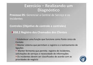 Agenda
Objetivo 08:25
A G4F       08:30
Escopo      08:35
Roadmap de Implementação 08:55
Plano de Trabalho 09:00
Equipe 09:25
Fatores Críticos de Sucesso 09:35
Ferramentas 10:05
Metodologia de Implementação 10:20
Estratégia de Implementação 14:50
Guia de Implementação 14:35
Implementando os Processos 15:00
Considerações Finais 17:45
 