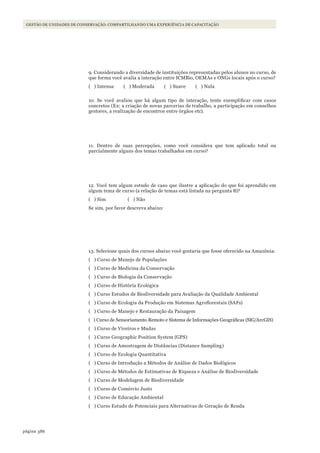 Gestão de Unidades de Conservação