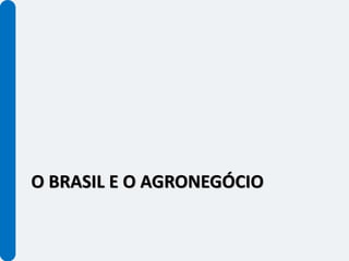 O BRASIL E O AGRONEGÓCIO
 