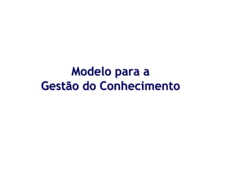Gestão do Conhecimento