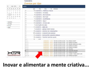 Inovar e alimentar a mente criativa...
 
