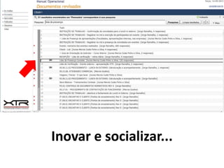 Inovar e socializar...
 