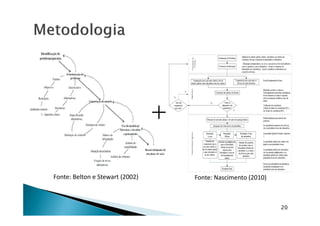 ++++++++
20
Fonte: Nascimento (2010)
++++++++
Fonte: Belton e Stewart (2002)
 
