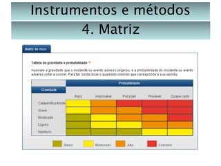 Instrumentos e métodos
4. Matriz

 