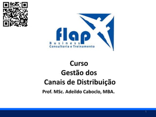 1
Curso
Gestão dos
Canais de Distribuição
Prof. MSc. Adeildo Caboclo, MBA.
 