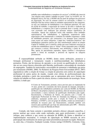 Gestão em ambiente portuária