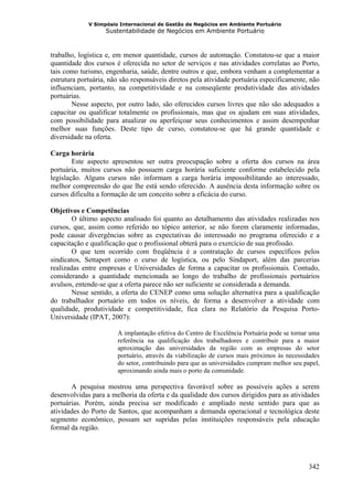 Gestão em ambiente portuária