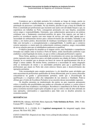 Gestão em ambiente portuária