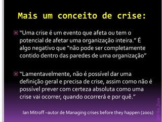 Gestão em comunicação em tempos de crise - slideshare | PDF