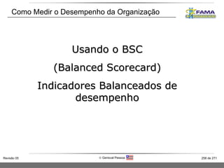 Como Medir o Desempenho da Organização Usando o BSC (Balanced Scorecard) Indicadores Balanceados de desempenho 
