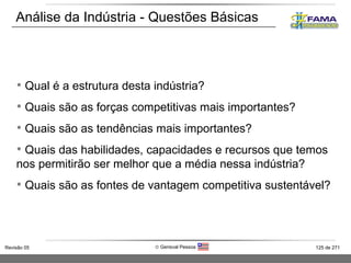 Análise da Indústria - Questões Básicas <ul><li>Qual é a estrutura desta indústria? </li></ul><ul><li>Quais são as forças ...