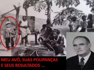 MEU AVÔ, SUAS POUPANÇAS
E SEUS RESULTADOS ...
 