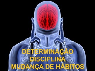 DETERMINAÇÃO
DISCIPLINA
MUDANÇA DE HÁBITOS
 