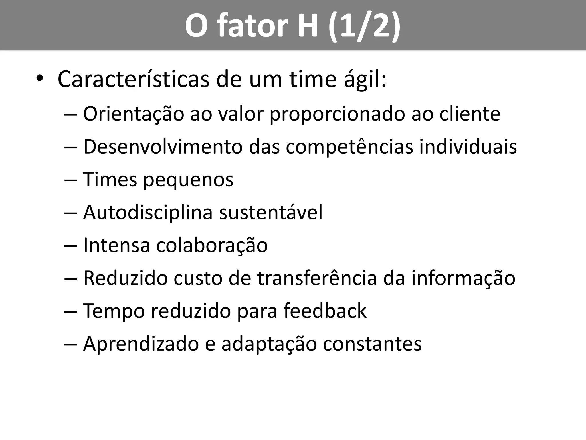 SprintPlanning 1Nível estratégicoPO apresenta o ProductBacklog priorizado já estimado pelo TimeO Time obtém o entendimento das históriasDiscussão sobre os critérios de aceitaçãoA equipe aprova as histórias com as quais se comprometerá a concluirO SprintBacklog é criadoDuração média de 3 horas