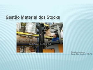 Gestão Material dos Stocks
Disciplina: Comércio
Aluno: Cátia Alberto / 9º6 nº3
 