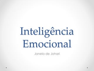 Inteligência
Emocional
Janela de Johari
 