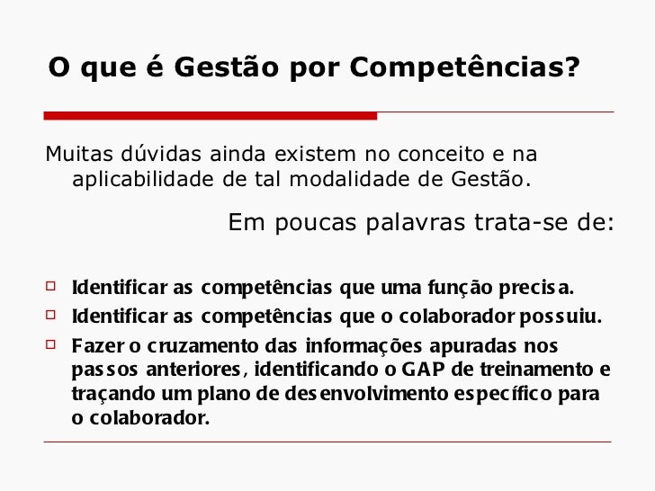 Gestão por Competencias