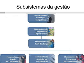 Subsistemas da gestão
 