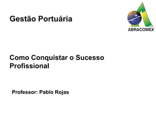 Como Conquistar o Sucesso
Profissional
Professor: Pablo Rojas
Gestão Portuária
 