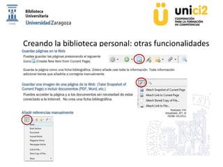 Creando la biblioteca personal: otras funcionalidades
 