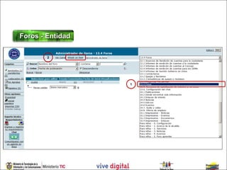 Foros - Entidad

        2




                  1
 