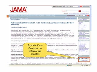 Exportación a
Gestores de
referencias
sociales
 