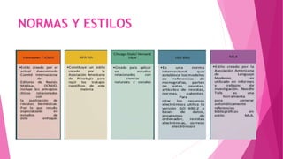 NORMAS Y ESTILOS
 