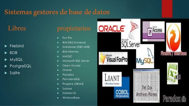 Gestores de base de datos