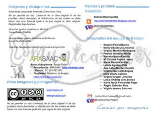 Imágenes y pictogramas
Autor pictogramas: Sergio Palao
• Procedencia: ARASAAC (http://arasaac.org)
• Licencia: CC (BY-NC-SA)
• Propiedad: Gobierno de Aragón
https://www.soyvisual.org/
Otras Imágenes y pictogramas:
www.freepik.es
www.pixabay.com
No se permite un uso comercial de la obra original ni de las
posibles obras derivadas, la distribución de las cuales se debe
hacer con una licencia igual a la que regula la obra original.
Realiza y produce
Coordina:
Belinda Haro Castilla
http://siembraestrellas.blogspot.com.es/
@siembraestrellas
Autores/as posiciones fonemas: Comunicar_Nos
No se permite un uso comercial de la obra original ni de las
posibles obras derivadas, la distribución de las cuales se debe
hacer con una licencia igual a la que regula la obra original.
Registradas bajo licencia.
Autor/as gestos basados en Monfort:
Irene Ocaña Castillo
Autora de los gestos basados enGuberina:
Irene Ocaña Castillo
Autor/as Gestos Dactilológicos: Carolina López Hita
Integrantes del equipo de trabajo:
• Rosario Porcel Bueno
• María Villaescusa Jiménez
• Virginia Mansilla Rodríguez
• Patricia González Núñez
• Mariana Martín Castillo
• Mª Victoria Ropero López
• María Blanco Casillas
• Leticia Aguilera Vela
• Ana Isabel Montes Castillo
• Cristina García Rodríguez
• Irene Ocaña Castillo
• Virginia Aragón Jiménez
• Luisa Jiménez de la Blanca
• María Jesús Fernández Rojas
• Ángela Salvador Ruíz
• Virginia Alonso Sánchez
 