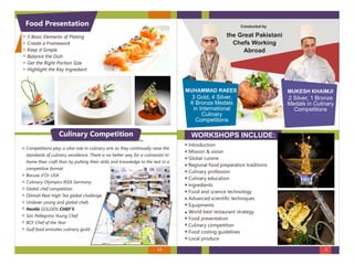 MOLECULAR GASTRONOMY, FOOD STYLING, PLATING