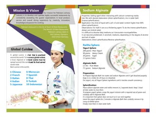 MOLECULAR GASTRONOMY, FOOD STYLING, PLATING