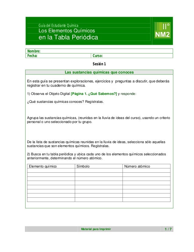 gua del estudiante qumica los elementos qumicos en la tabla peridica nombre fecha curso - Tabla Periodica De Los Elementos Como Usar gua del estudiante qumica los elementos qumicos en la tabla peridica nombre fecha curso - Tabla Periodica De Los Elementos Como Usar