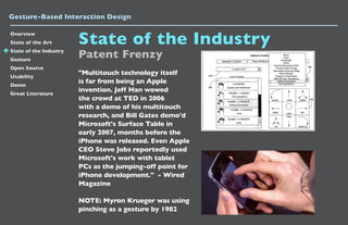 Gesture Based Interaction